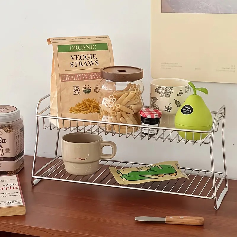 Kitchen Appliances Table - ชั้นวางของบนเคาน์เตอร์ 2 ชั้น - สำหรับห้องครัว ห้องน้ำ