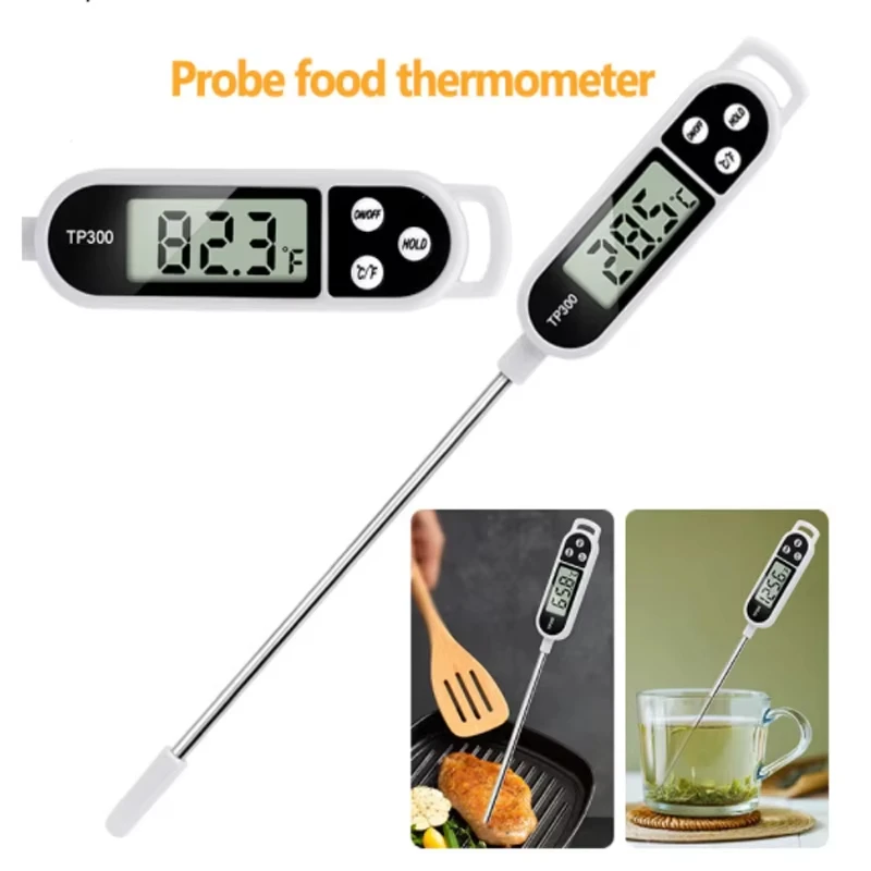 Kitchen Appliances Online - เทอร์โมมิเตอร์วัดอุณหภูมิอาหารดิจิตอล 1-10P รุ่น TP300 สำหรับวัดน้ำ น้ำมัน