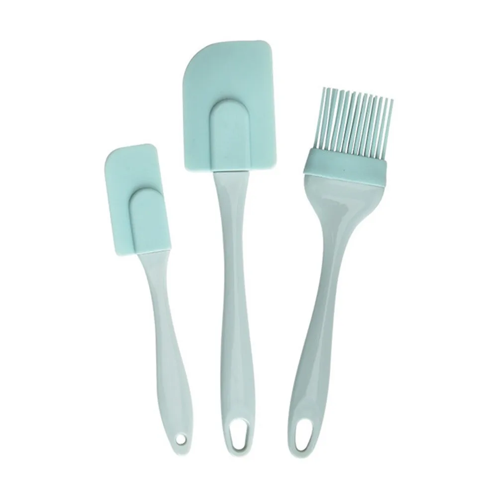 Kitchen Appliances B&Q - 3 ชิ้นครีม Scraper DIY ขนมปังเค้กเนยไม้พายผสมแปรงน้ํามันครัวเบเกอรี่เครื่องมือไม้พายซิลิโคน Non
