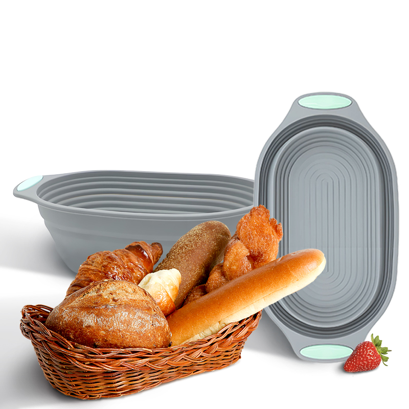 Kitchen Appliances On Sale - ตะกร้าพับได้ทำจากซิลิโคนสำหรับพักแป้งขนมปัง 1 ชิ้น - ชามอบขนมปังซาวโดว์ อุปกรณ์ครัวเกรดอาหาร