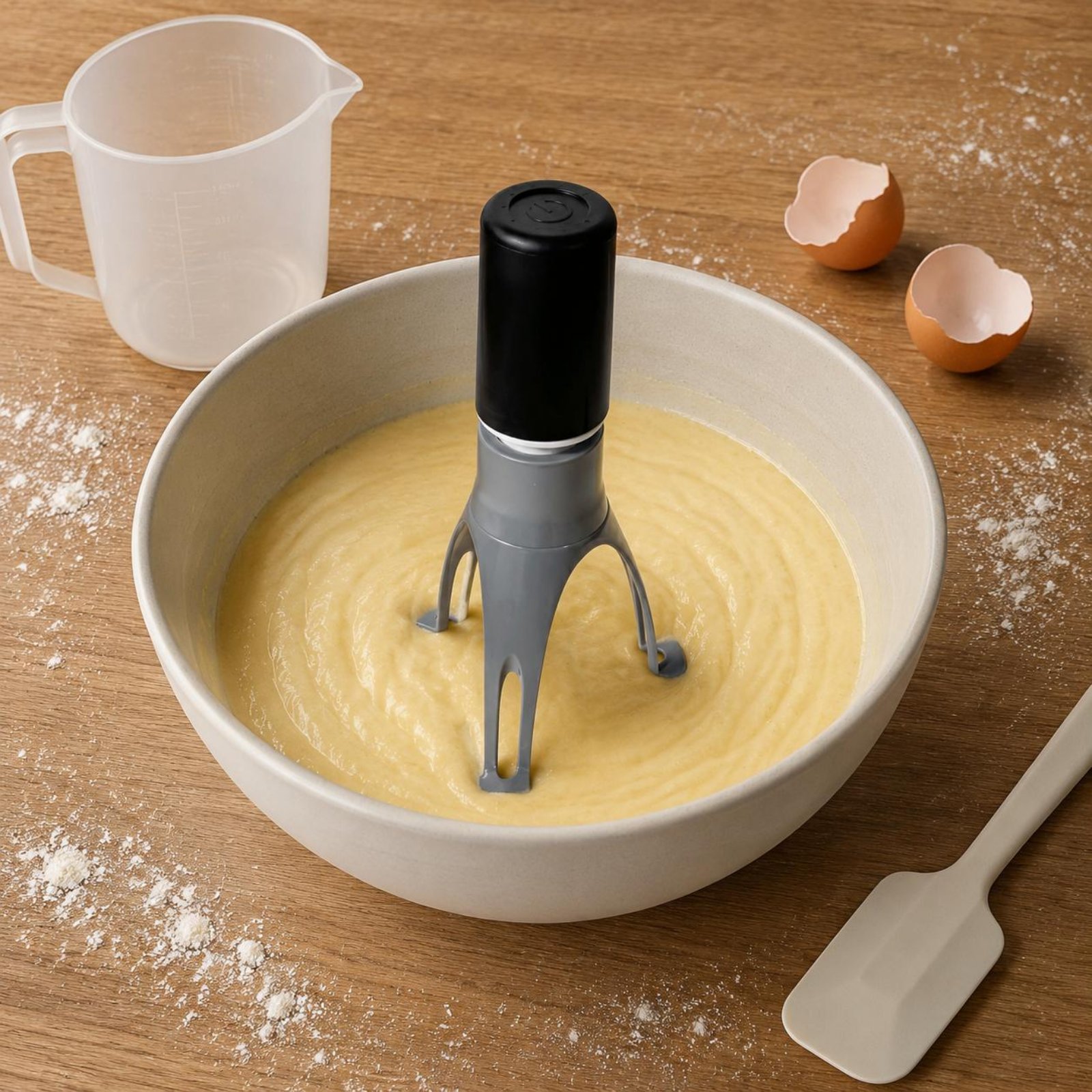 Kitchen Appliances B&Q - เครื่องตีสามเหลี่ยมอัตโนมัติ - เครื่องตีไข่ไฟฟ้าแบบแฮนด์ฟรีและเครื่องผสมอาหารสำหรับการอบ การทำอาหาร และการตีครีม