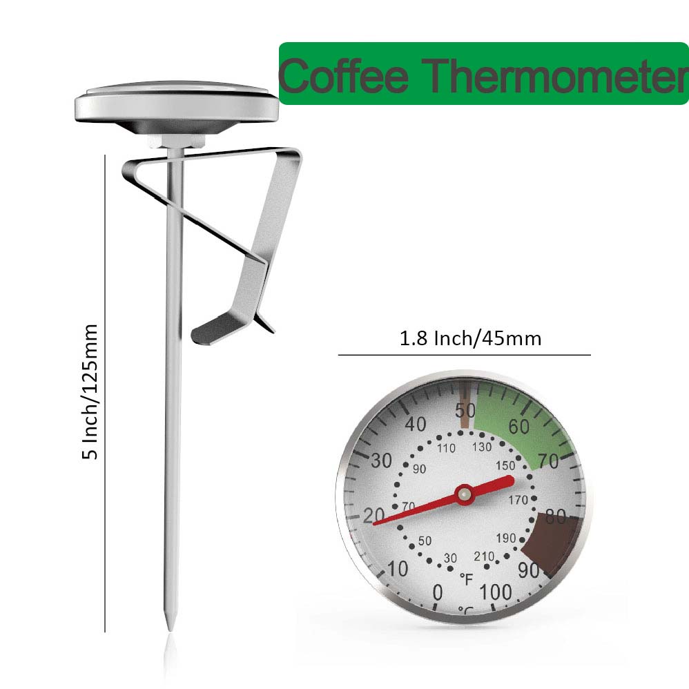 Kitchen Appliances On Sale - 0-100 ° C เครื่องวัดอุณหภูมิอาหารสแตนเลสกาแฟนมเครื่องวัดอุณหภูมิปรับ CLAMP ครัวอาหารทําอาหารเครื่องดื่มเครื่องมืออุปกรณ์เสริม
