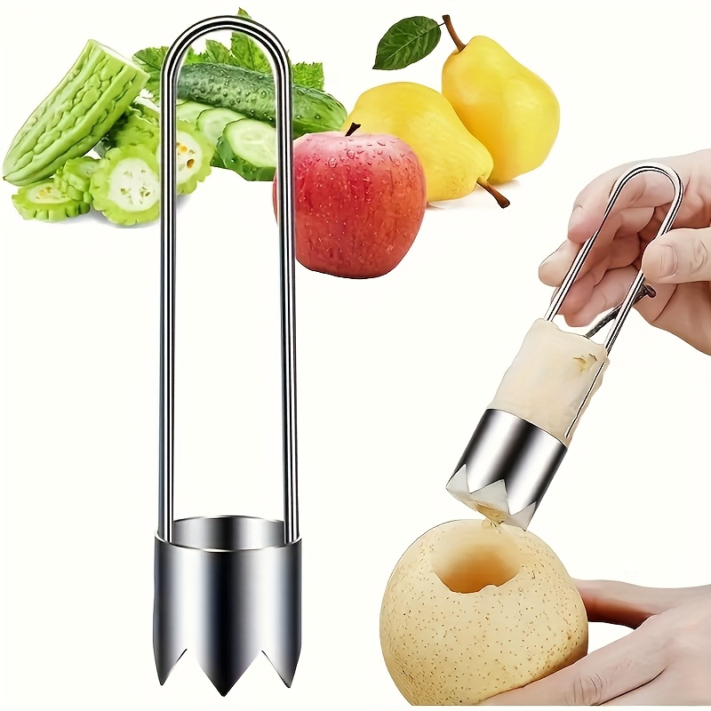 Kitchen Appliances Brand - เครื่องมือเอาแกนผลไม้และผักสแตนเลส อุปกรณ์กำจัดเมล็ดพริกหยวก เครื่องมือคว้านแกนแอปเปิลและลูกแพร์ อุปกรณ์ครัว