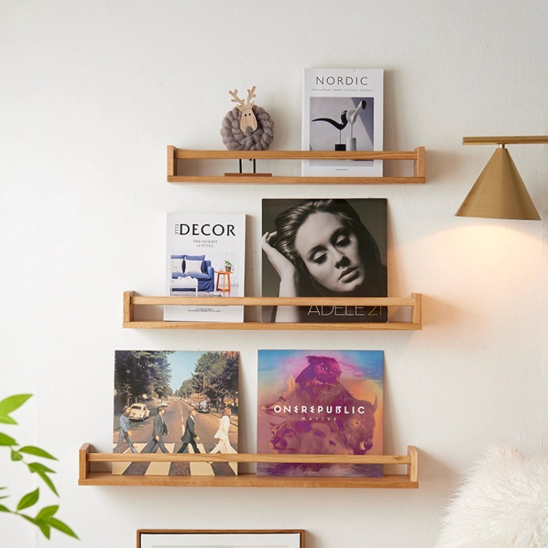 Kitchen Appliances Rack - ที่จัดเครื่องเทศในครัว, ชั้นวางของติดผนังไม้เนื้อแข็ง, ชั้นวางโชว์กันความชื้น, ที่ใส่หนังสือพิมพ์ตกแต่ง