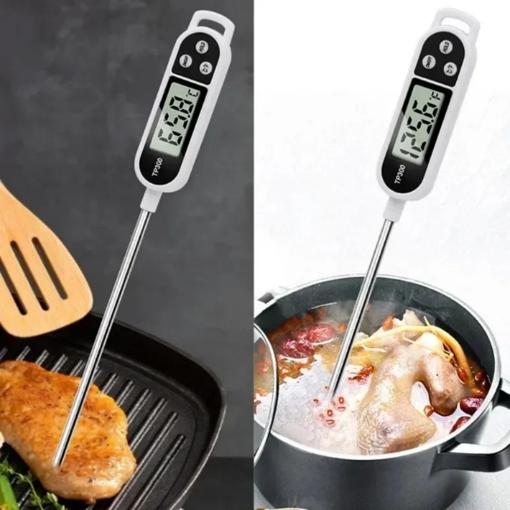 Kitchen Appliances Online - เทอร์โมมิเตอร์วัดอุณหภูมิอาหารดิจิตอล TP300 เทอร์โมมิเตอร์วัดอุณหภูมิน้ำและน้ำมันสำหรับทำอาหาร เนื้อสัตว์ บาร์บีคิว เตาอบ