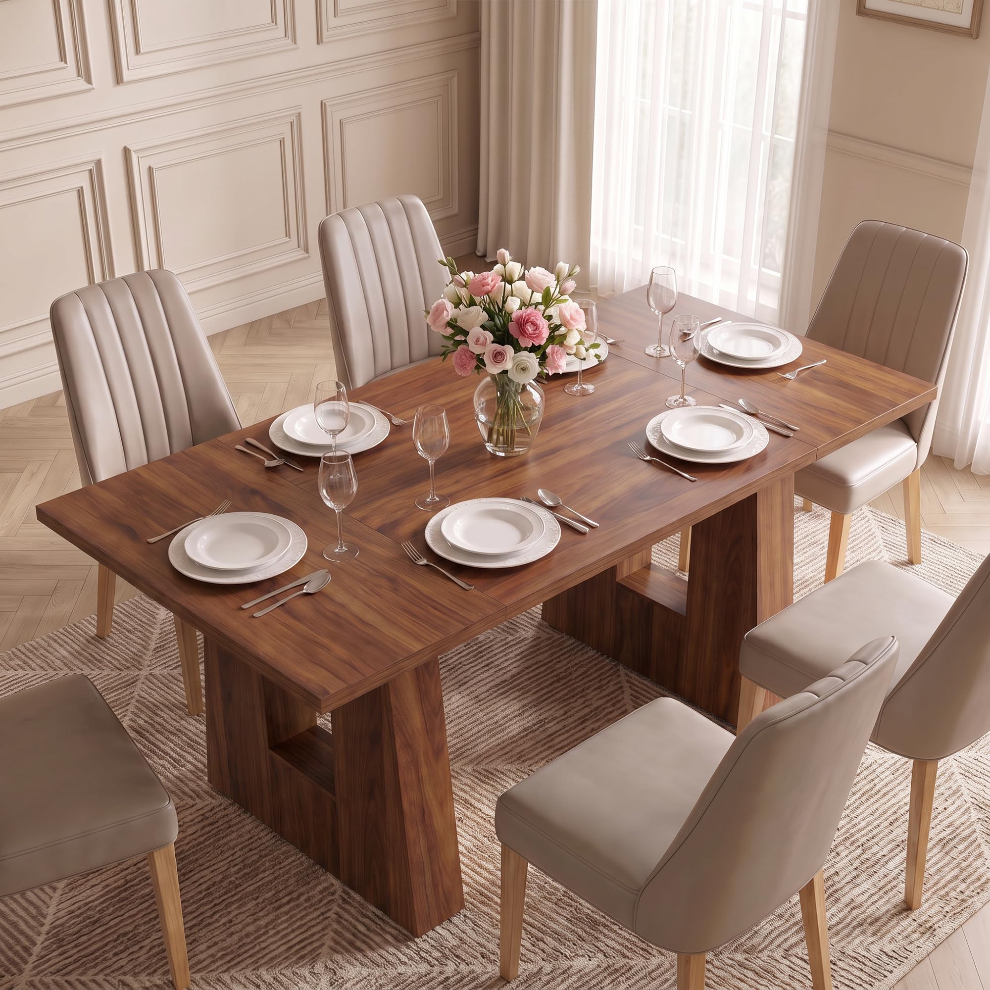 โต๊ะอาหารขนาด 63 นิ้วสำหรับ 6  - Kitchen Appliances Table บทวิจารณ์และราคา