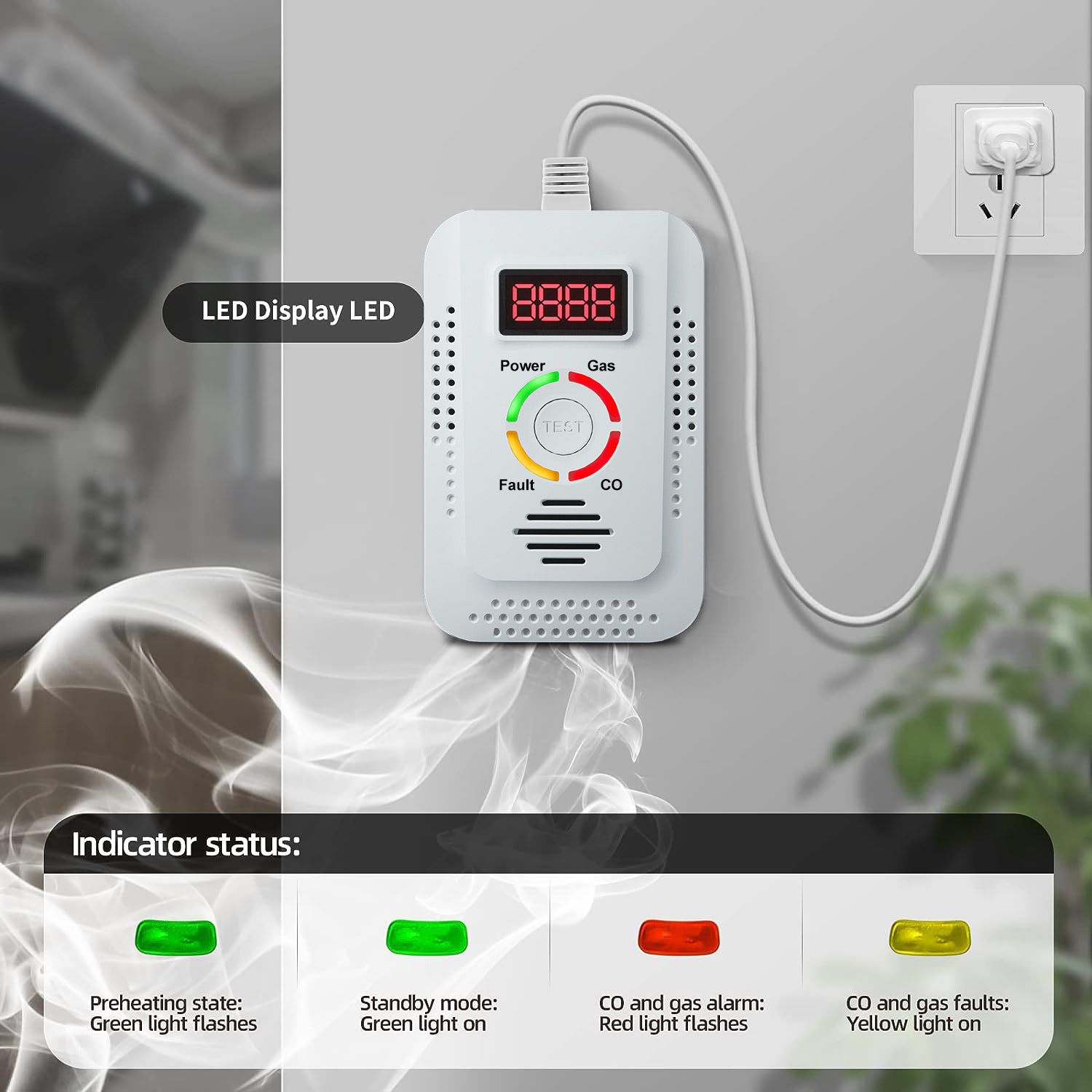 เครื่องตรวจจับก๊าซธรรมชาติ 2in - Kitchen Appliances Video บทวิจารณ์และราคา